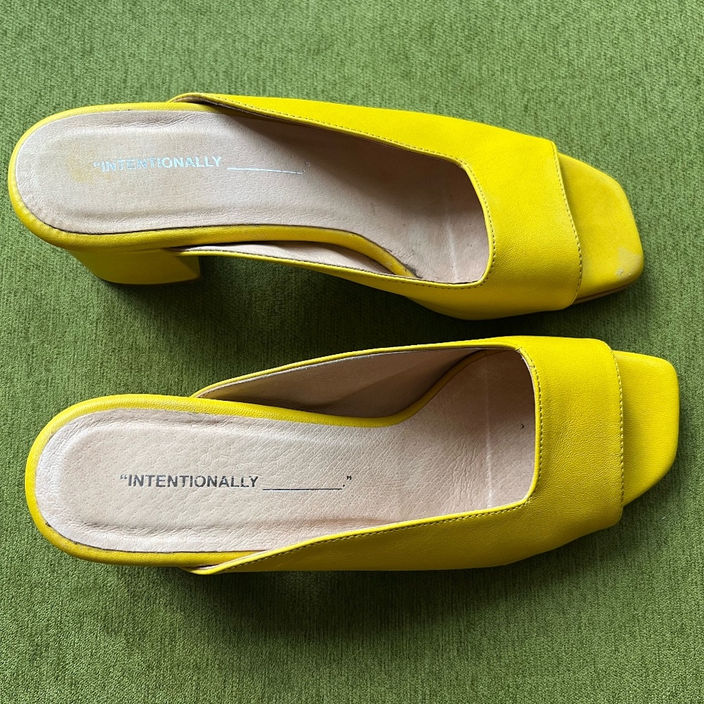 Intentionally Blank Yellow Shoes
